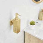 Dispenser di Sapone Manuale da Parete Quadrato Rotondo
