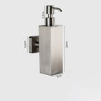 Dispenser di Sapone Manuale da Parete Quadrato Rotondo