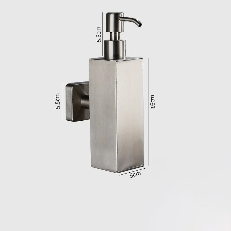 Dispenser di Sapone Manuale da Parete Quadrato Rotondo