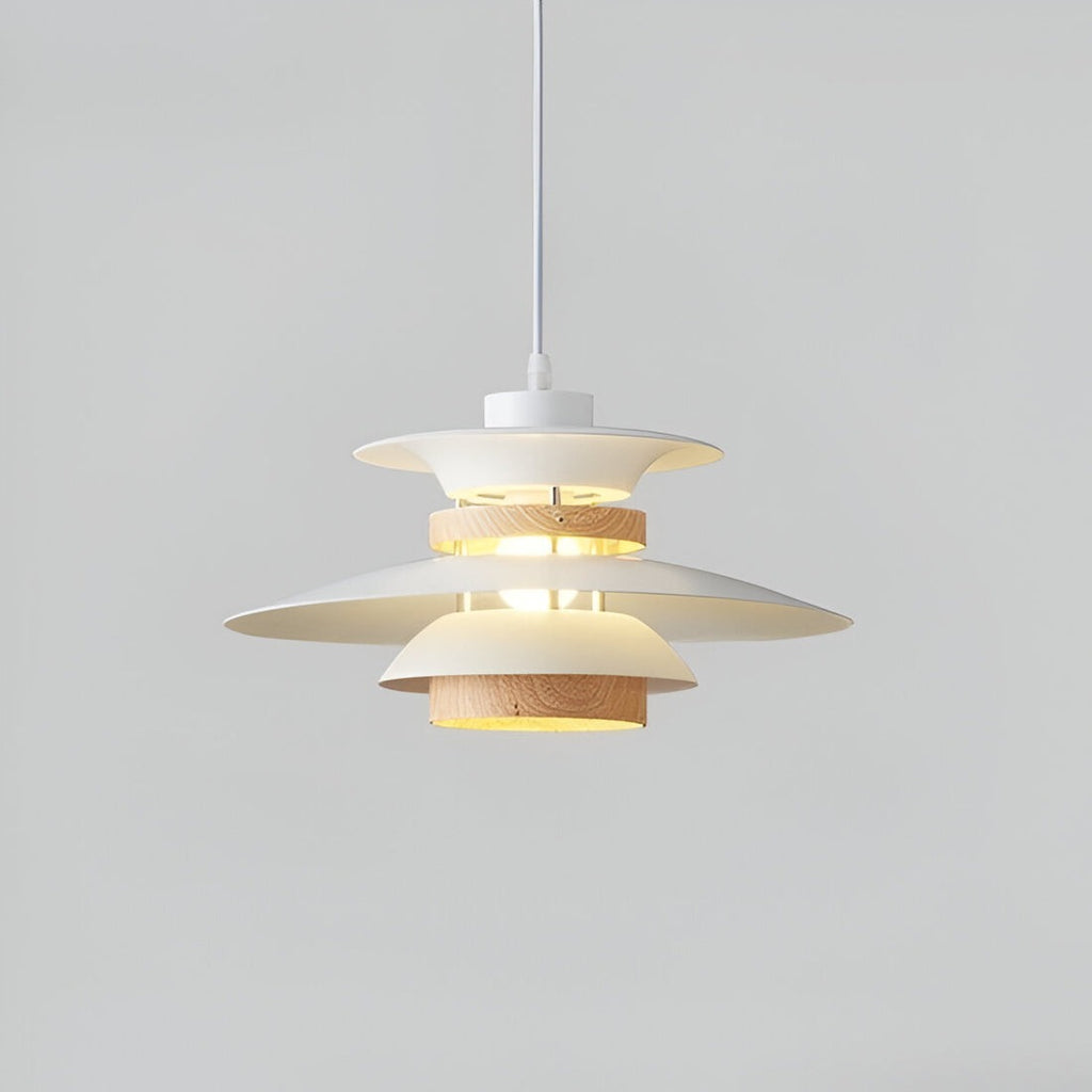 Lampada a sospensione Nordic Wood-Accent
