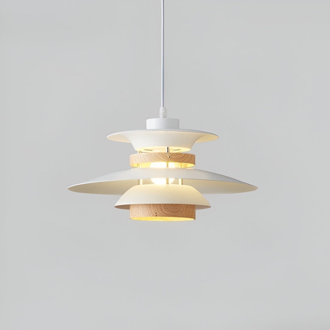 Lampada a sospensione Nordic Wood-Accent
