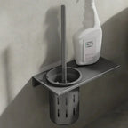 METALLUX LOO – Set di Spazzola per WC da Parete con Finitura Oro Spazzolato