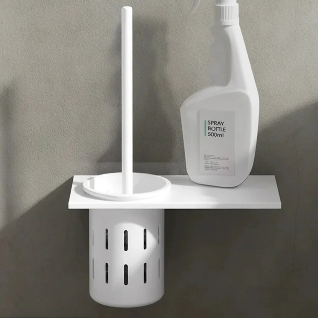 METALLUX LOO – Set di Spazzola per WC da Parete con Finitura Oro Spazzolato