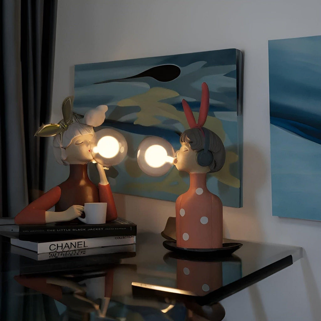 Luce notturna con effetto bolle – USB Bubble Girl Ornamento Lampada da Tavolo per una casa accogliente