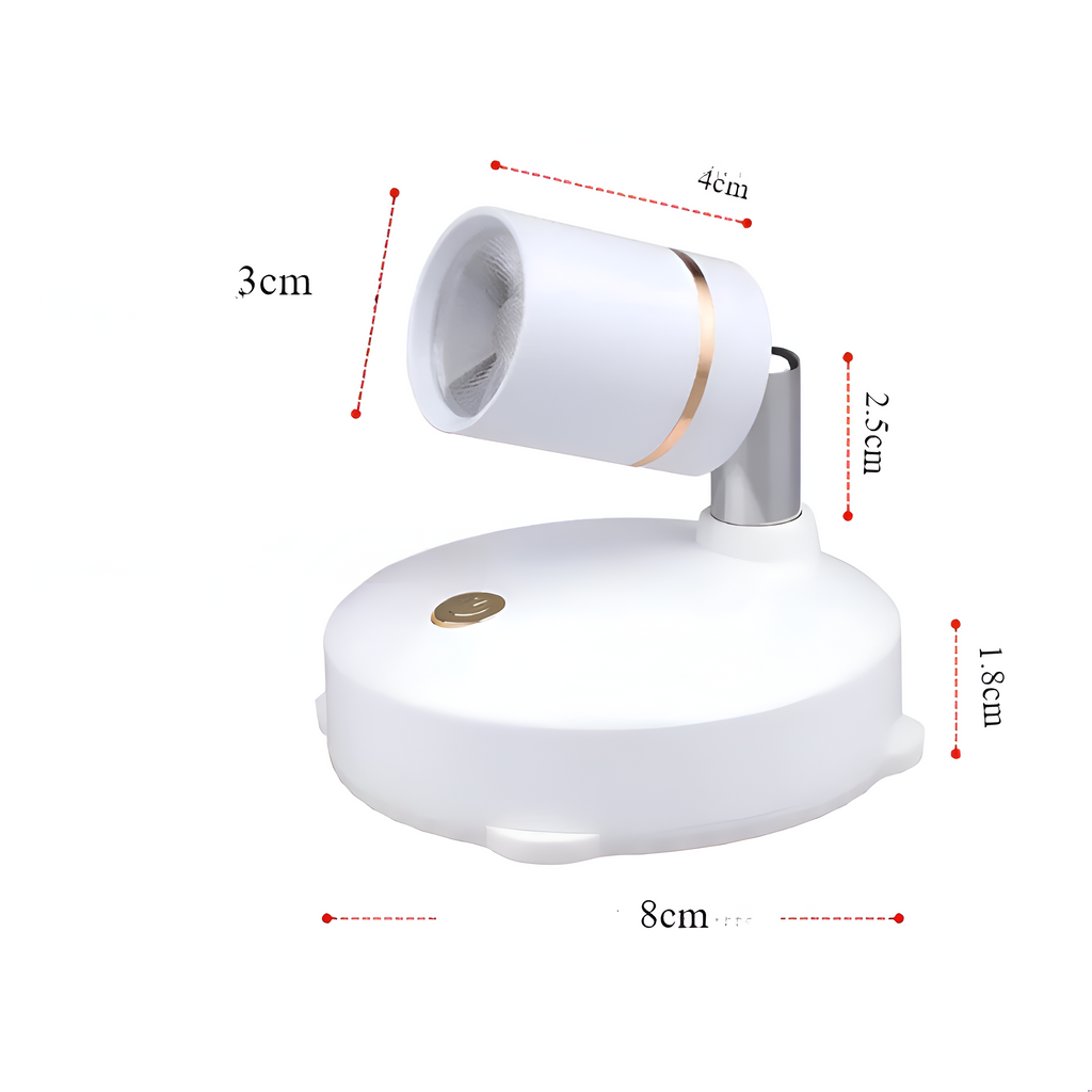 Mini LED-Spotlight – Dimmerabile e Senza Fili | Perfetta Illuminazione d'Accento per Casa e Ufficio