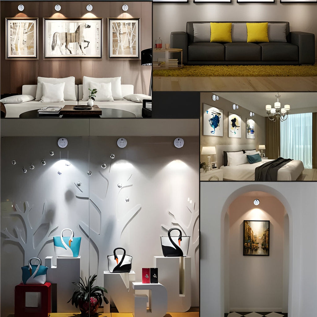 Mini LED-Spotlight – Dimmerabile e Senza Fili | Perfetta Illuminazione d'Accento per Casa e Ufficio