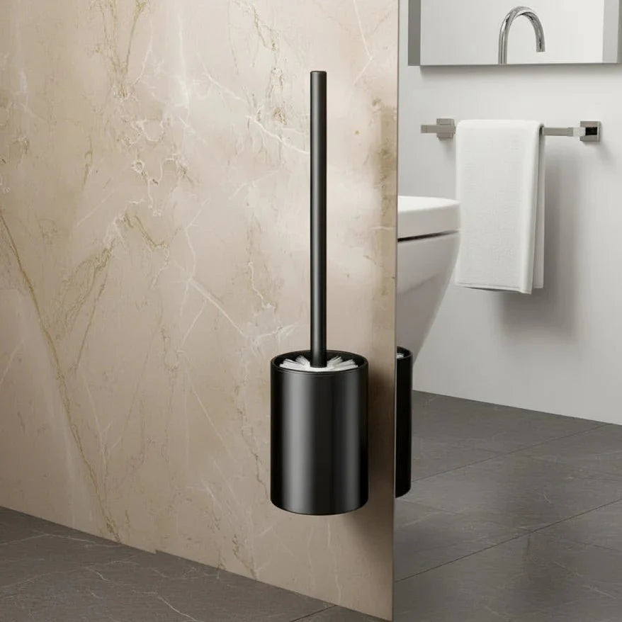 MINILOOP – Set di Spazzola per WC in Alluminio Salvaspazio per Bagni Moderni