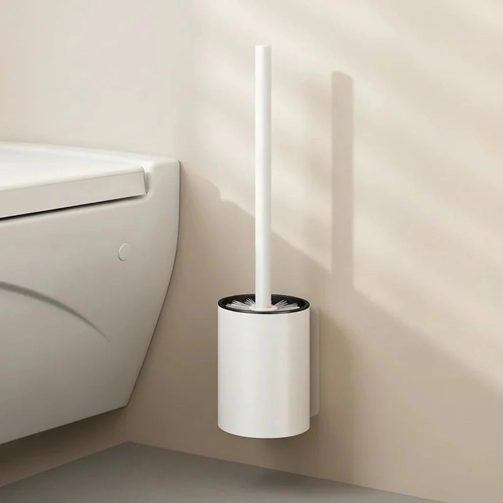 MINILOOP – Set di Spazzola per WC in Alluminio Salvaspazio per Bagni Moderni