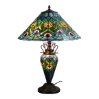 Lampada da Tavolo Tiffany Doppia Oldbury