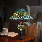 Lampada da Tavolo Tiffany Doppia Oldbury