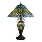 Lampada da Tavolo Tiffany Doppia Oldbury