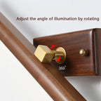 Lampada a Specchio in Legno Massello Personalità Striscia Lunga Luce da Parete per Bagno