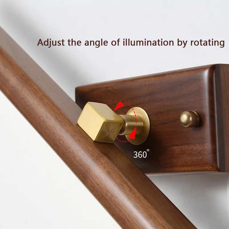 Lampada a Specchio in Legno Massello Personalità Striscia Lunga Luce da Parete per Bagno