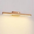 Lampada a Specchio in Legno Massello Personalità Striscia Lunga Luce da Parete per Bagno