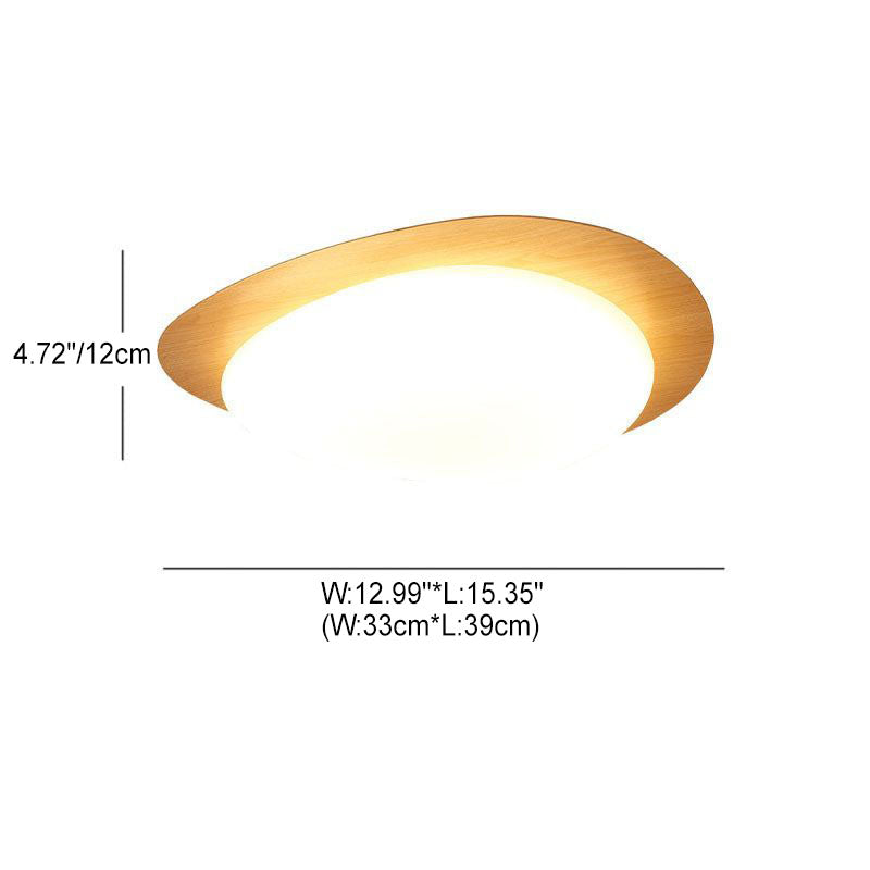 Plafoniera LED a Incasso in Legno con Venature Nordic Iron