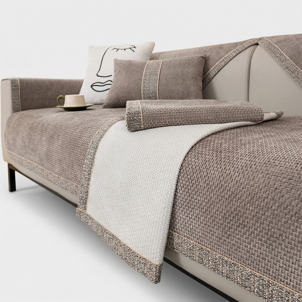 Copridivano Elasticizzato Antiscivolo Protezione Completa per Divano Design Elegante