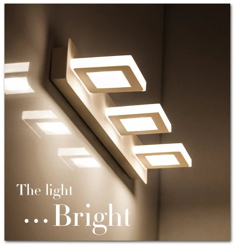 Lampada da parete LED moderna per bagno, luce da trucco, luce per specchio