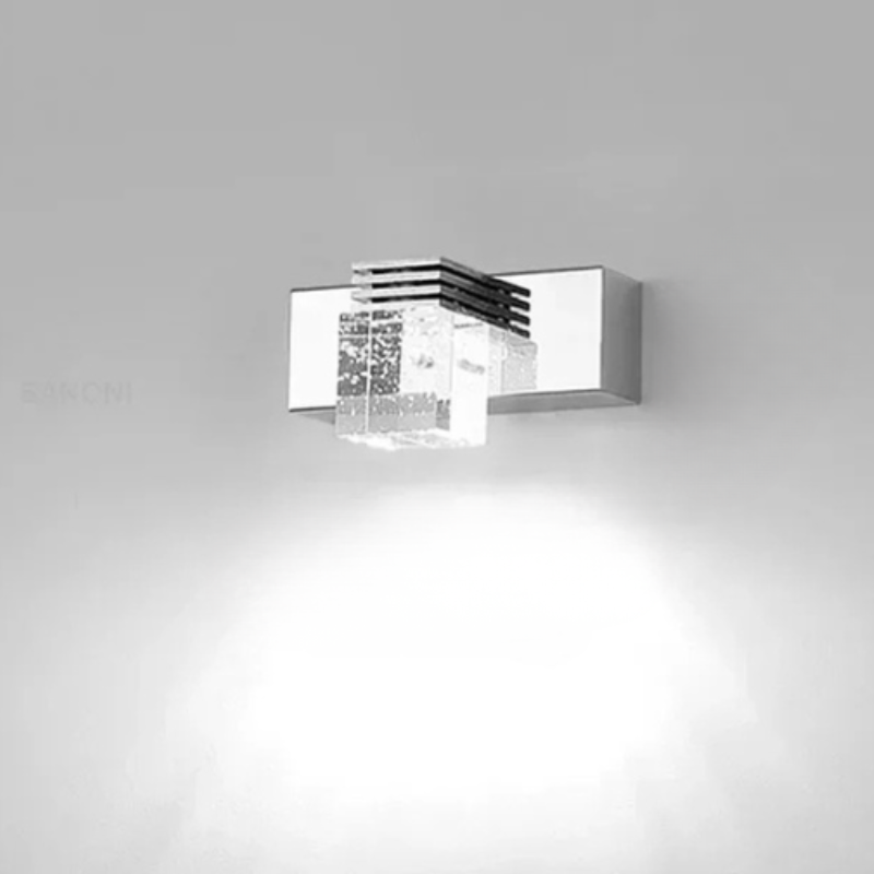Applique in Cristallo di Alluminio Lampada da Parete LED Moderna Specchio Decorazione per la Casa
