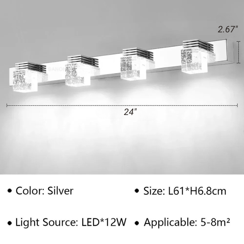 Lampada da Parete LED Moderna Applique in Cristallo Decorativa