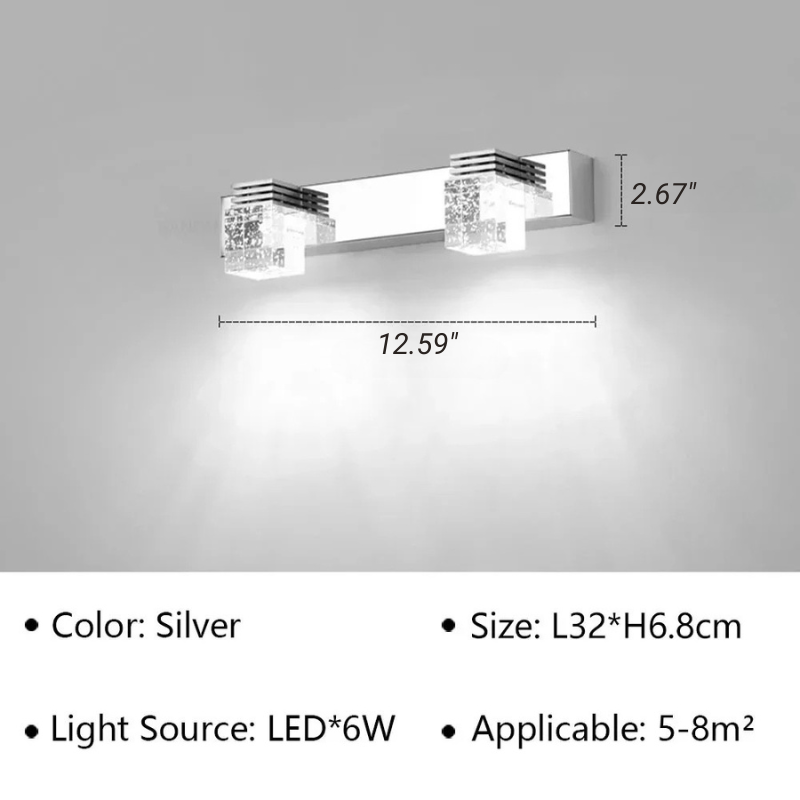 Lampada da Parete LED Moderna Applique in Cristallo Decorativa
