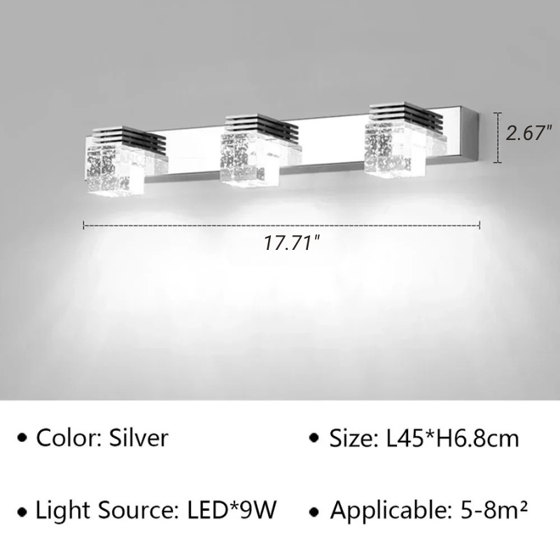 Lampada da Parete LED Moderna Applique in Cristallo Decorativa