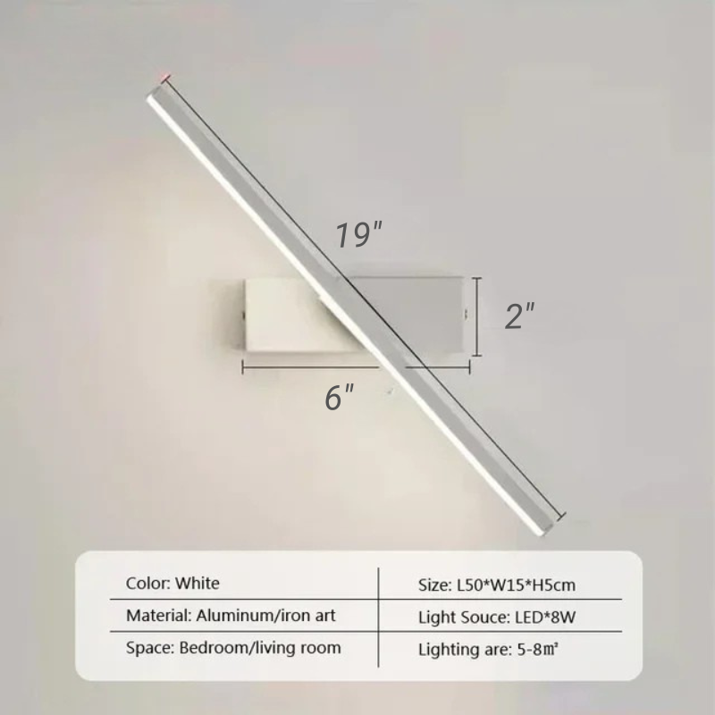 Lampada da Parete LED Moderna Rotabile per Specchio da Bagno