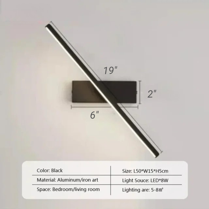 Lampada da Parete LED Moderna Rotabile per Specchio da Bagno