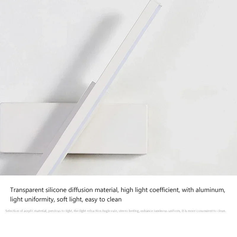 Lampada da Parete LED Moderna Rotabile per Specchio da Bagno