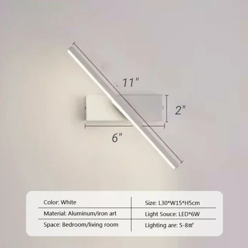 Lampada da Parete LED Moderna Rotabile per Specchio da Bagno