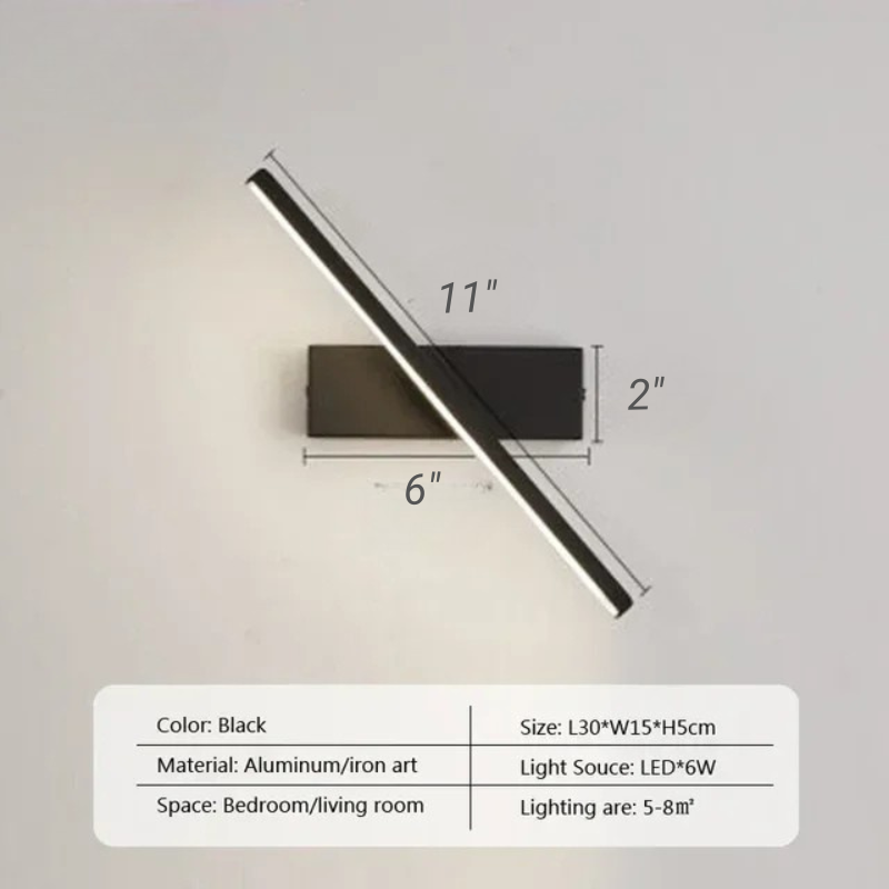 Lampada da Parete LED Moderna Rotabile per Specchio da Bagno