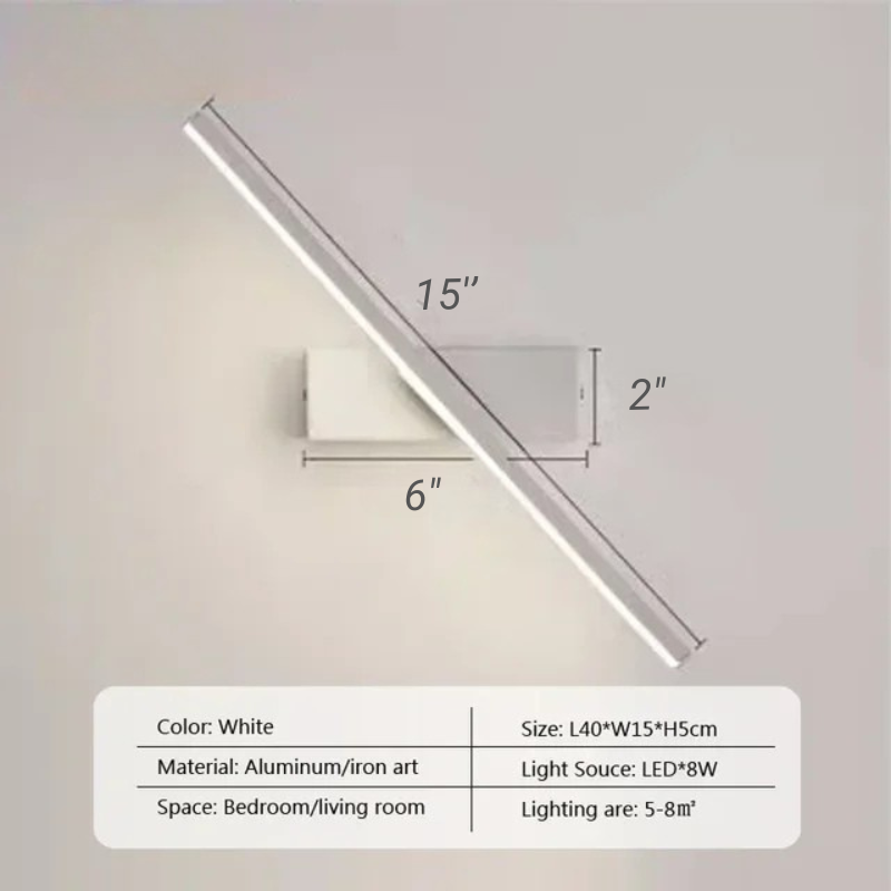 Lampada da Parete LED Moderna Rotabile per Specchio da Bagno