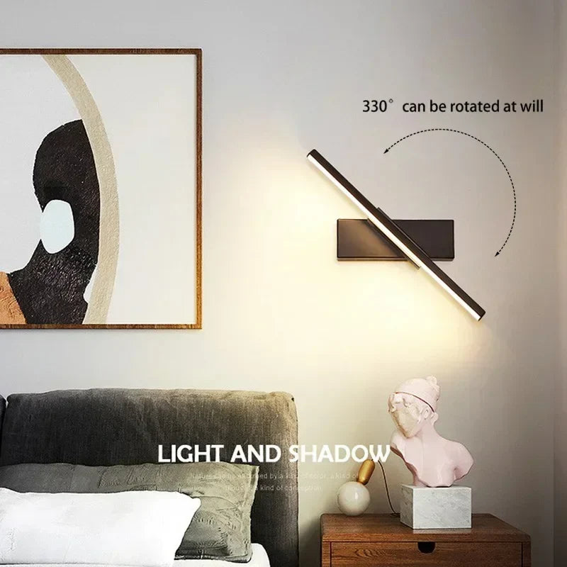 Lampada da Parete LED Moderna Rotabile per Specchio da Bagno