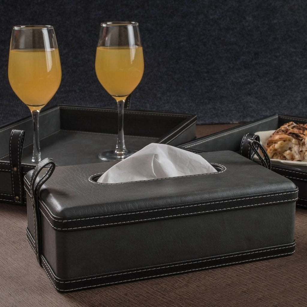 Modèra Premium Leatherite Tissue Case | Organizzatore di fazzoletti elegante e durevole per spazi moderni