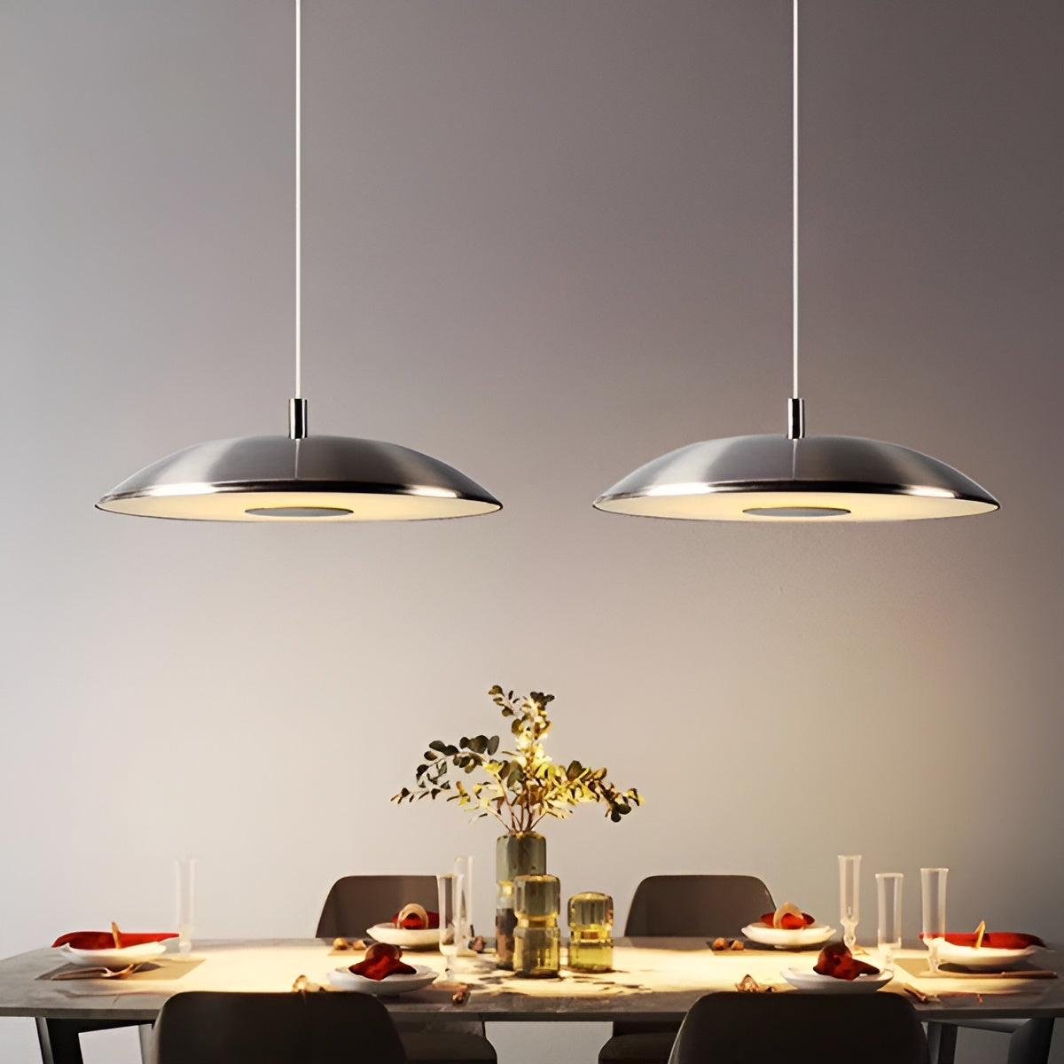Moderna lampada a sospensione LED in ferro e nichel – Decorativa & Luce Calda | Ideale per la casa