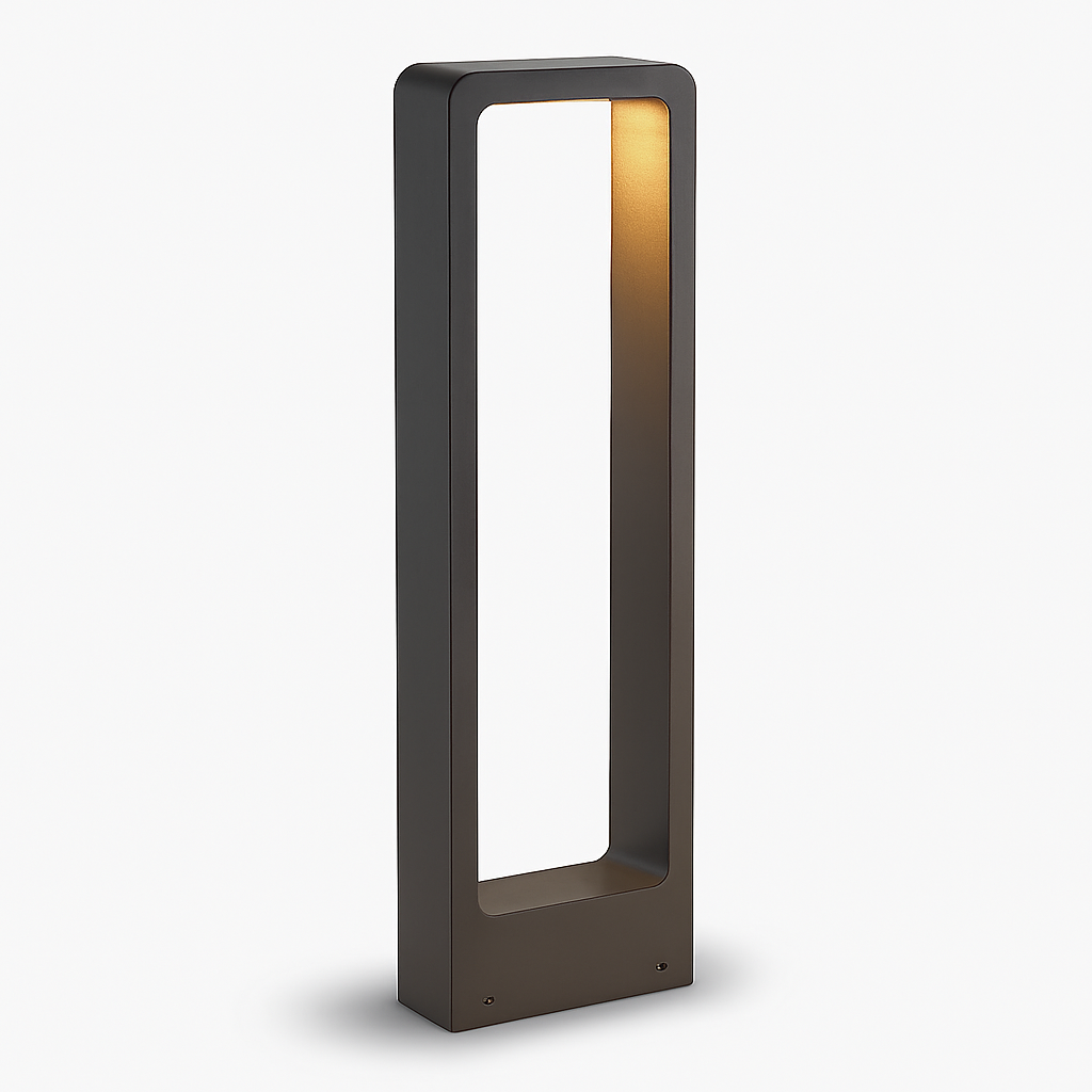 Moderna lampada da giardino a palo LED in alluminio – Illuminazione da esterno resistente alle intemperie in nero o grigio | Per terrazze, vialetti e ingressi