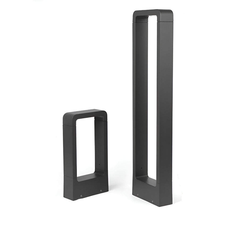 Moderna lampada da giardino a palo LED in alluminio – Illuminazione da esterno resistente alle intemperie in nero o grigio | Per terrazze, vialetti e ingressi