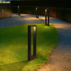 Moderna lampada da giardino a palo LED in alluminio – Illuminazione da esterno resistente alle intemperie in nero o grigio | Per terrazze, vialetti e ingressi