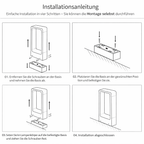 Moderna lampada da giardino a palo LED in alluminio – Illuminazione da esterno resistente alle intemperie in nero o grigio | Per terrazze, vialetti e ingressi