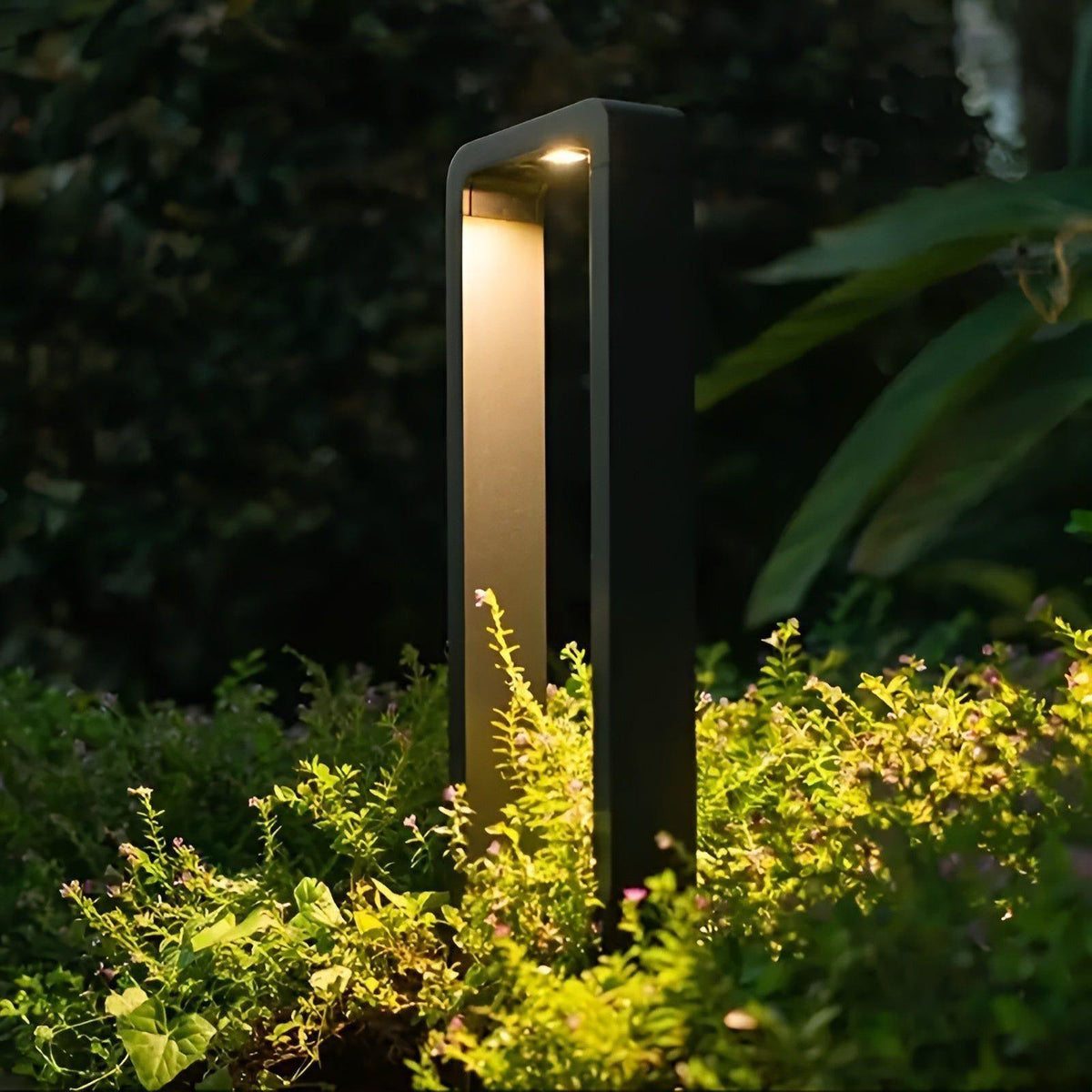 Moderna lampada da giardino a palo LED in alluminio – Illuminazione da esterno resistente alle intemperie in nero o grigio | Per terrazze, vialetti e ingressi