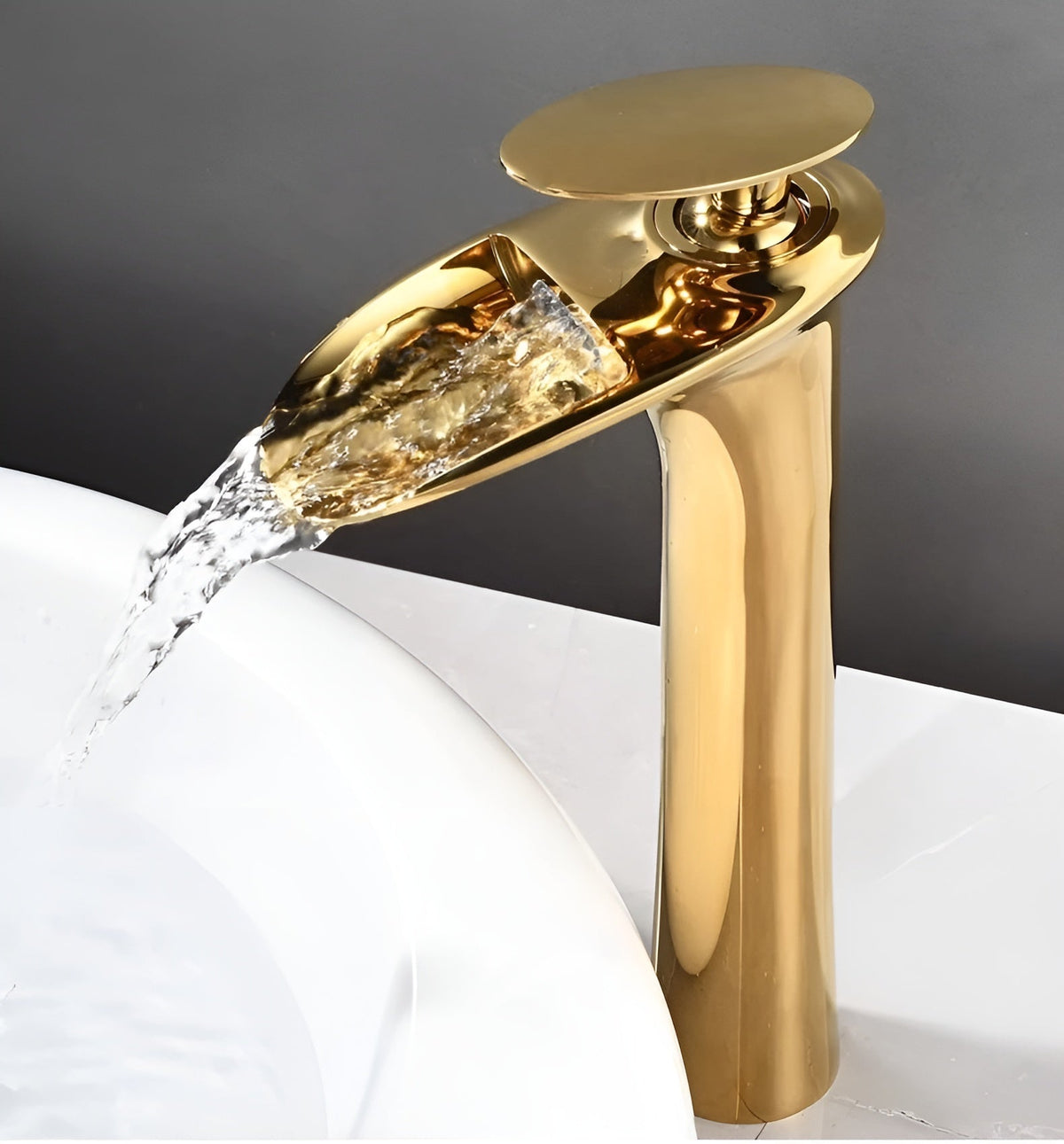 Rubinetti da lavabo moderni – Elegante rubinetto a cascata | Miscelatore monocomando di alta qualità