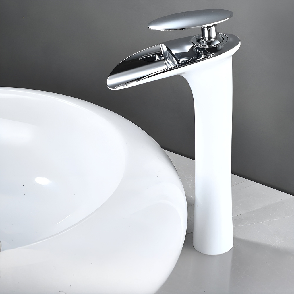Rubinetti da lavabo moderni – Elegante rubinetto a cascata | Miscelatore monocomando di alta qualità