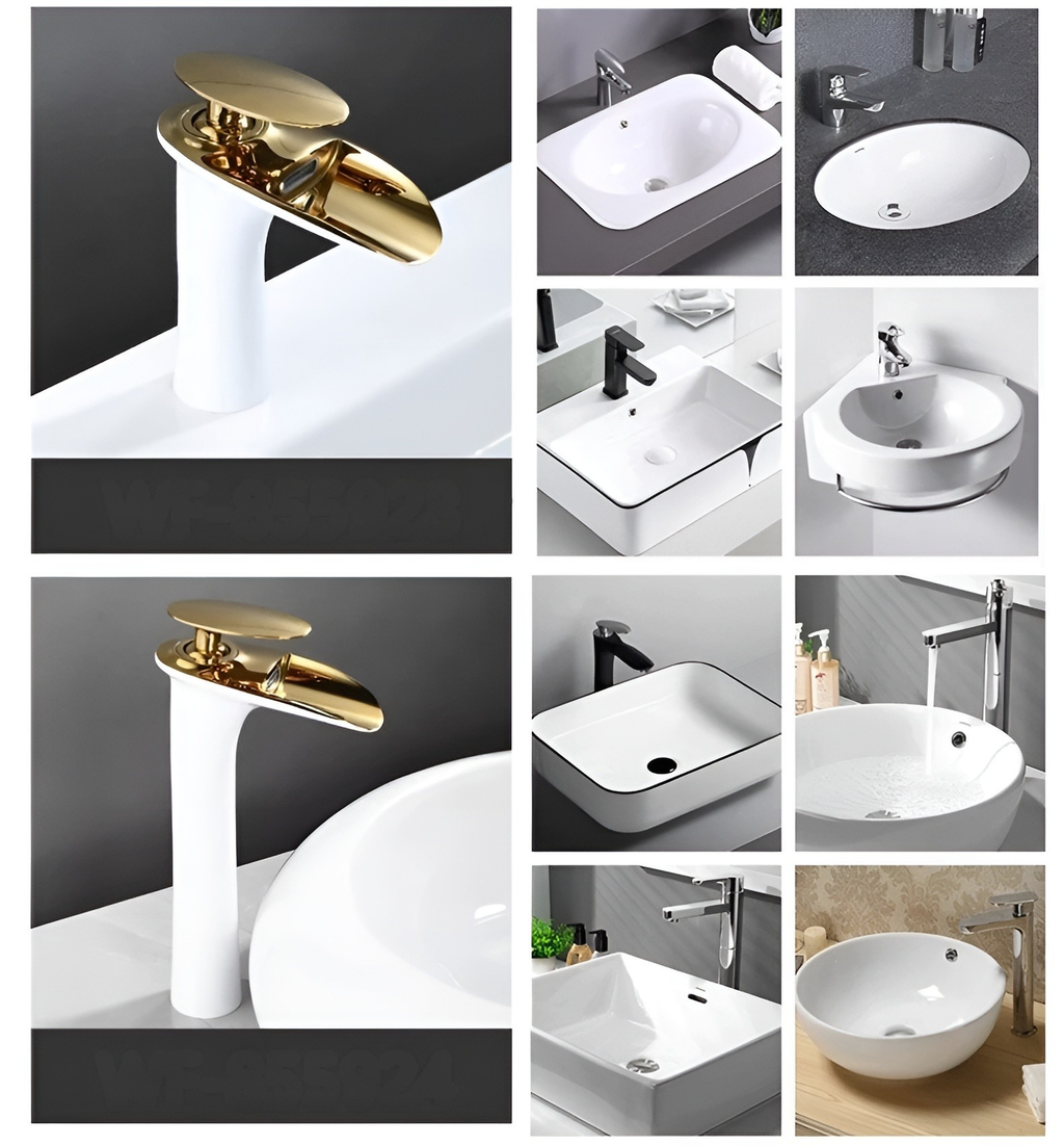 Rubinetti da lavabo moderni – Elegante rubinetto a cascata | Miscelatore monocomando di alta qualità