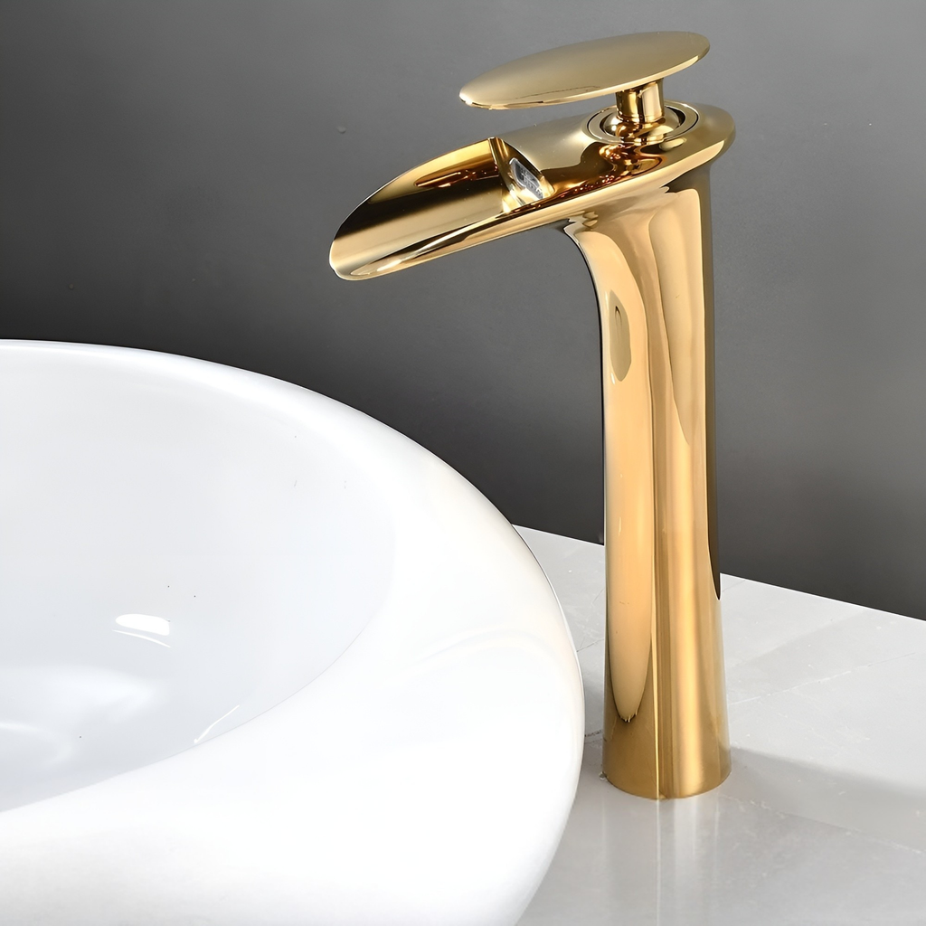 Rubinetti da lavabo moderni – Elegante rubinetto a cascata | Miscelatore monocomando di alta qualità