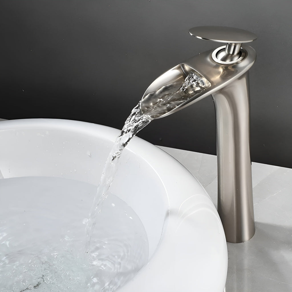 Rubinetti da lavabo moderni – Elegante rubinetto a cascata | Miscelatore monocomando di alta qualità