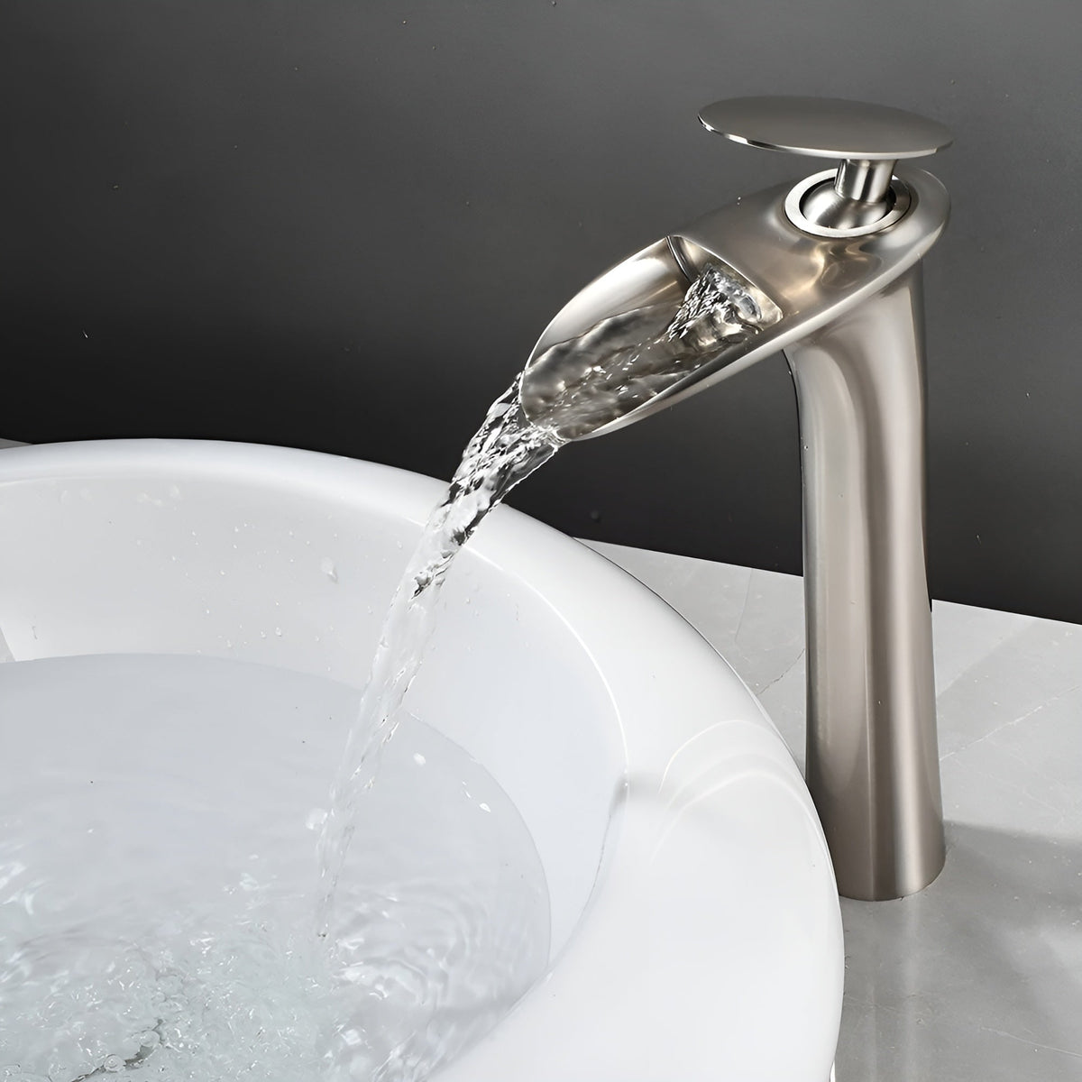 Rubinetti da lavabo moderni – Elegante rubinetto a cascata | Miscelatore monocomando di alta qualità