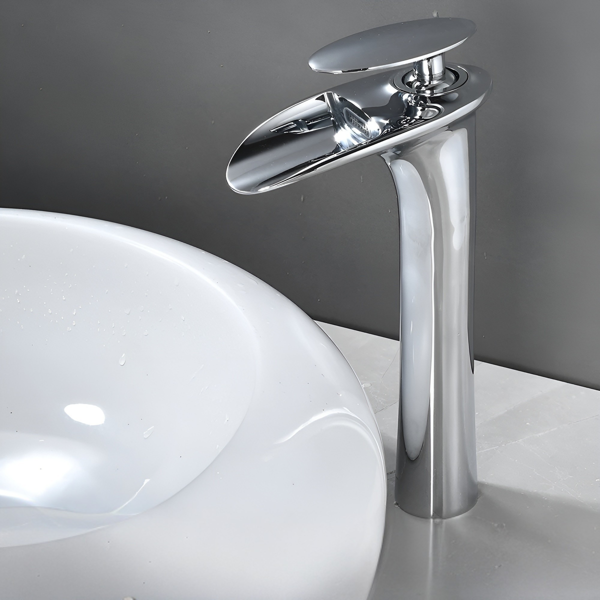 Rubinetti da lavabo moderni – Elegante rubinetto a cascata | Miscelatore monocomando di alta qualità