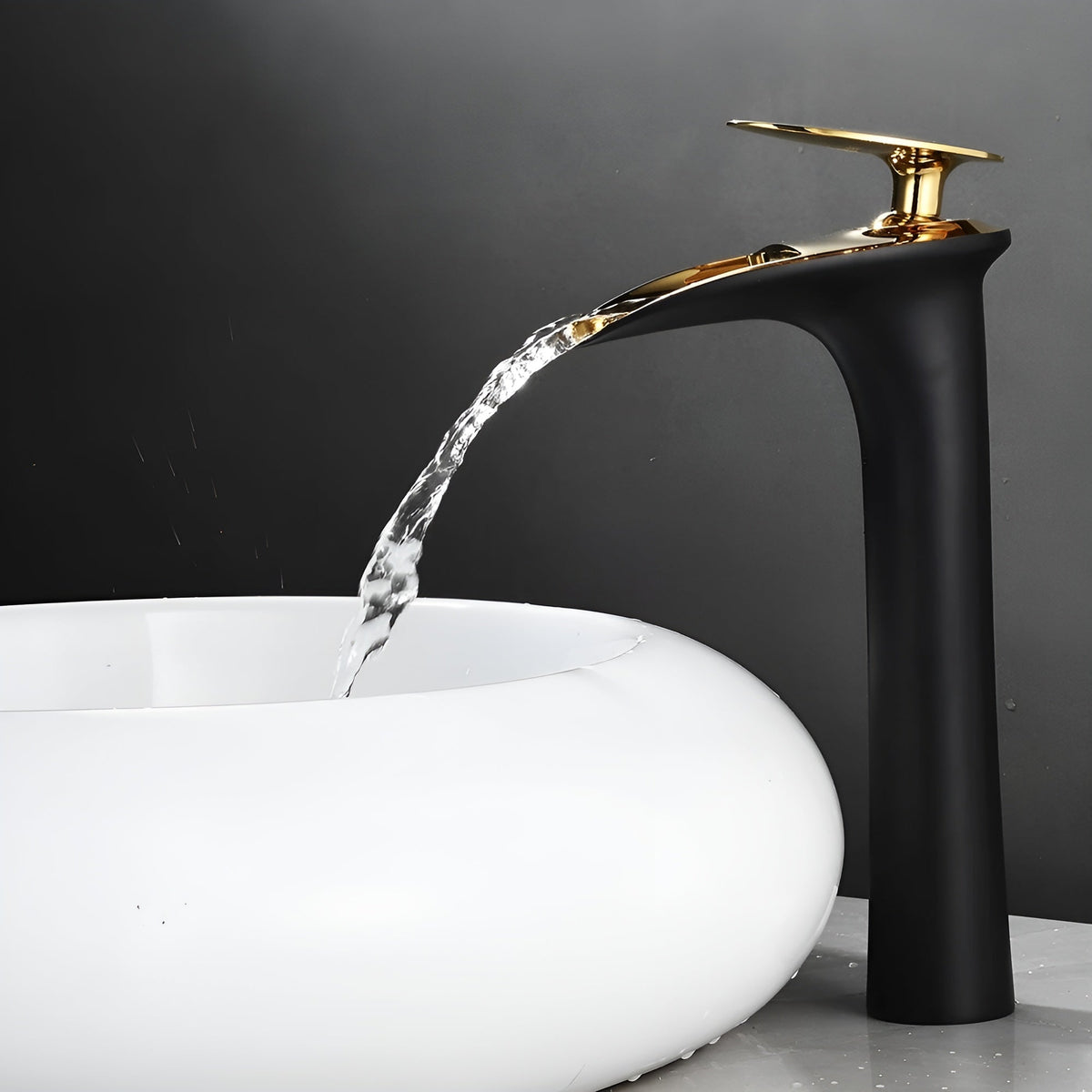 Rubinetti da lavabo moderni – Elegante rubinetto a cascata | Miscelatore monocomando di alta qualità