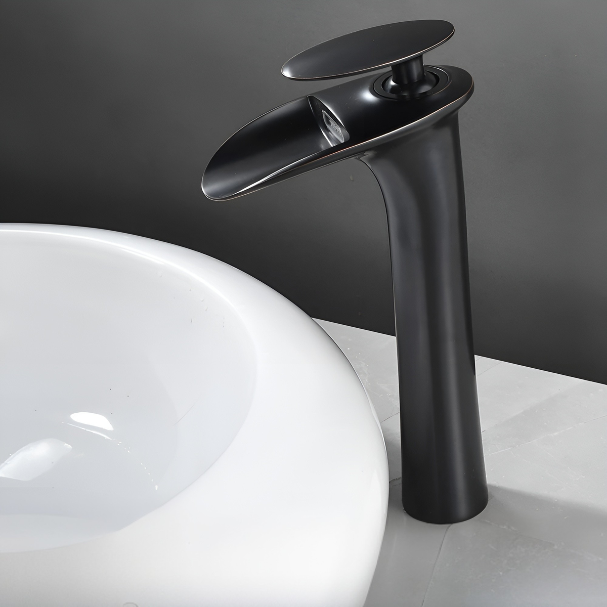 Rubinetti da lavabo moderni – Elegante rubinetto a cascata | Miscelatore monocomando di alta qualità