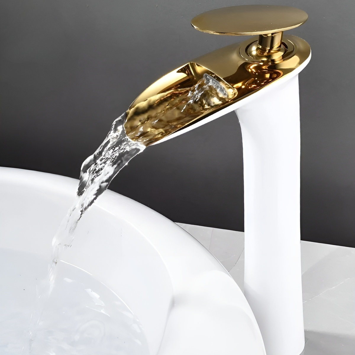Rubinetti da lavabo moderni – Elegante rubinetto a cascata | Miscelatore monocomando di alta qualità