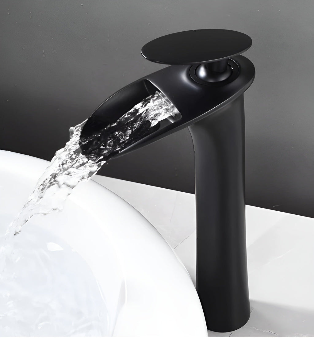 Rubinetti da lavabo moderni – Elegante rubinetto a cascata | Miscelatore monocomando di alta qualità